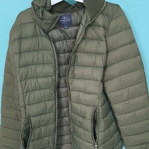 St. John's Bay olive green puffer jacket